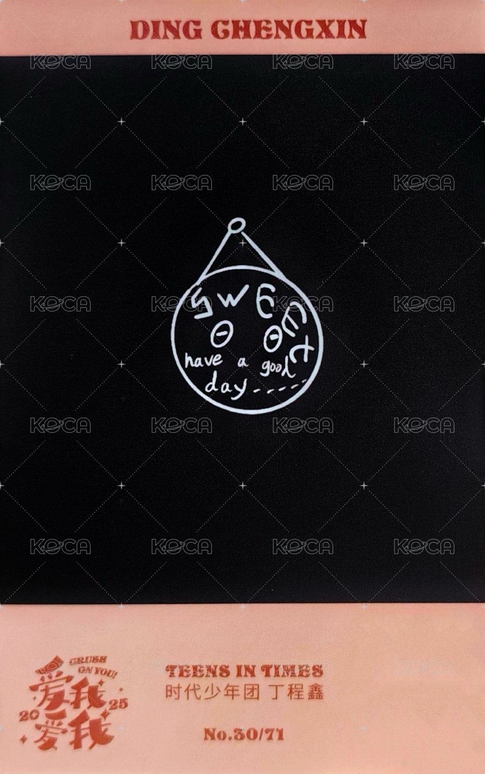 25‘台曆 隨機卡 2單人拍立得卡 吃蛋糕 背面