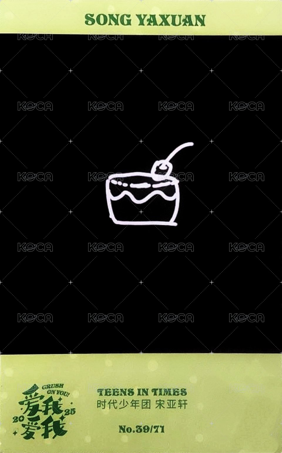 25‘台曆 隨機卡 3單人拍立得卡 叉子 背面