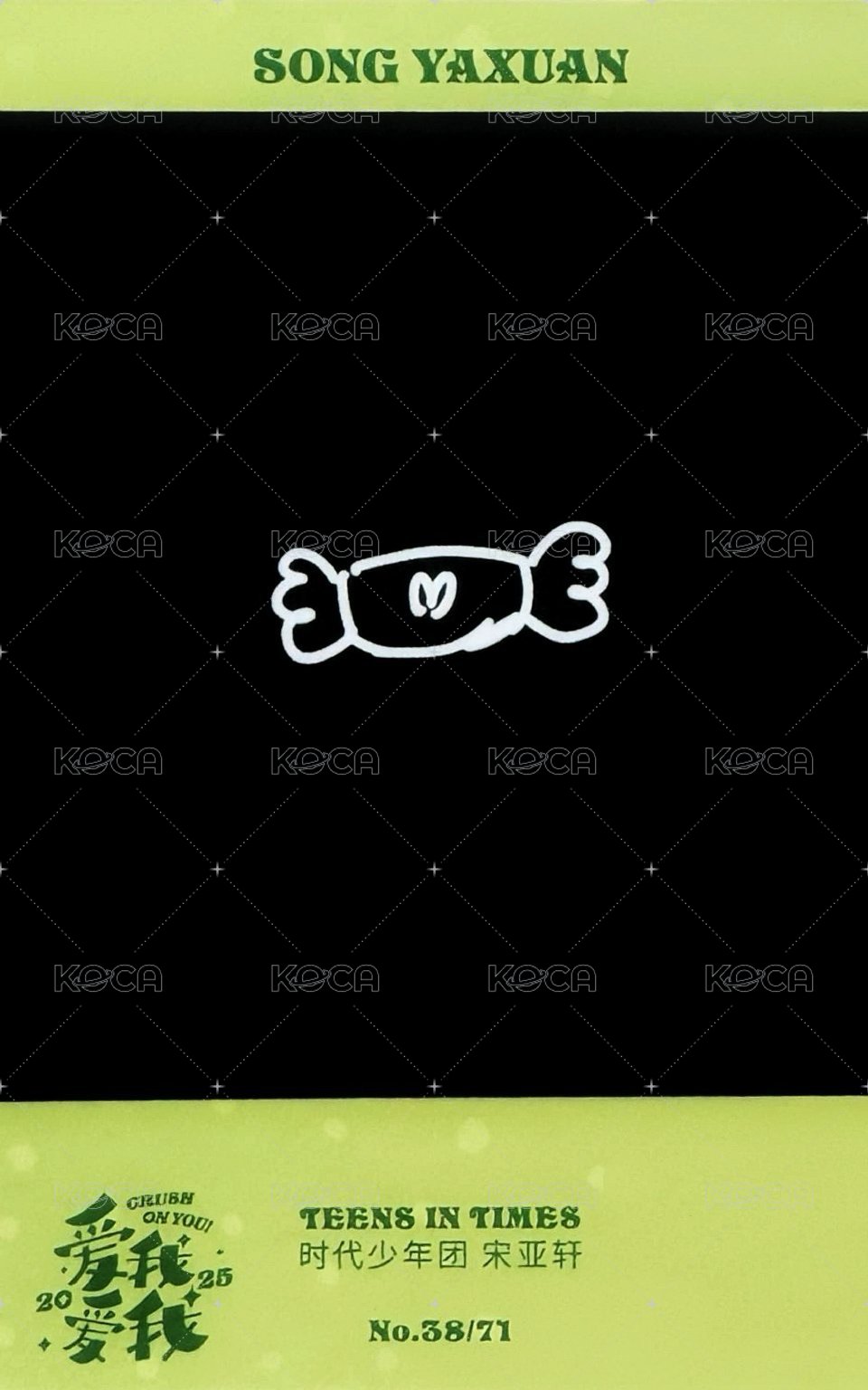 25‘台曆 隨機卡 3單人拍立得卡 手套 背面