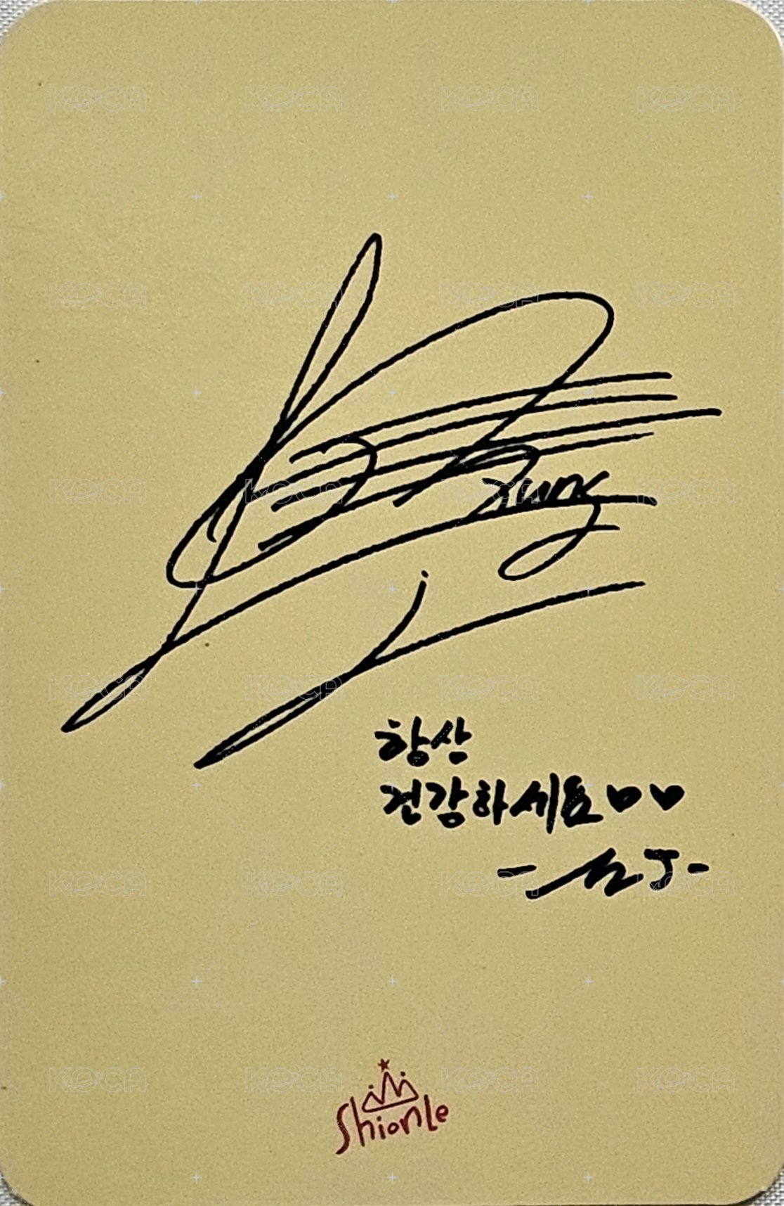 代言 代言卡 Shionle 背面