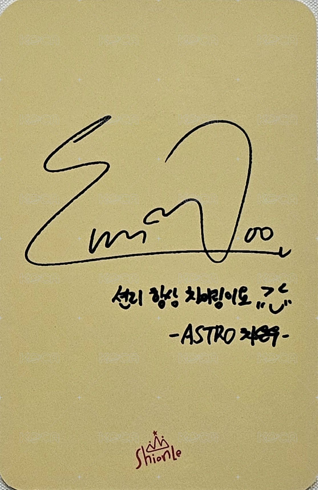 代言 代言卡 Shionle 背面