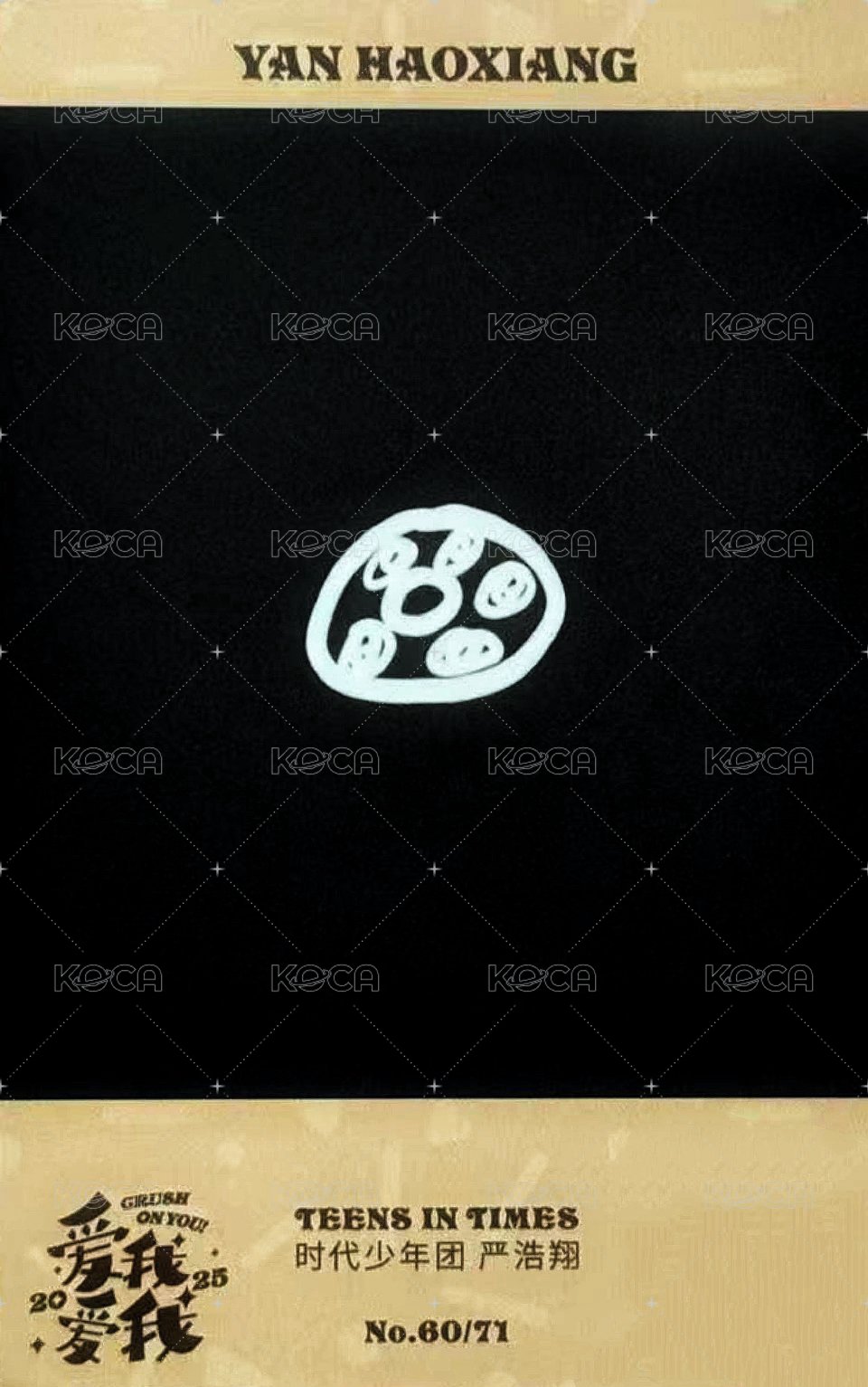 25‘台曆 隨機卡 6單人拍立得卡 刀子 背面