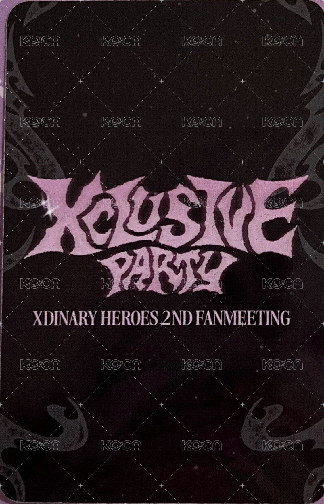 XCLUSIVE PARTY 入場卡 / 場限卡 團卡 Day2 背面
