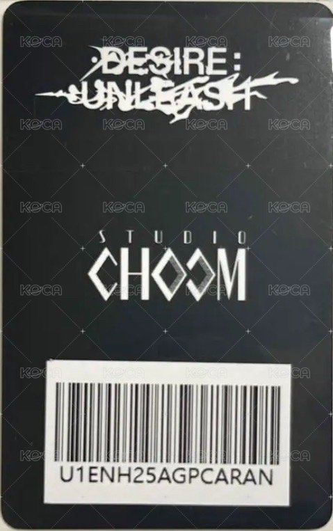 迷六 mnet studio choom 特典卡  背面