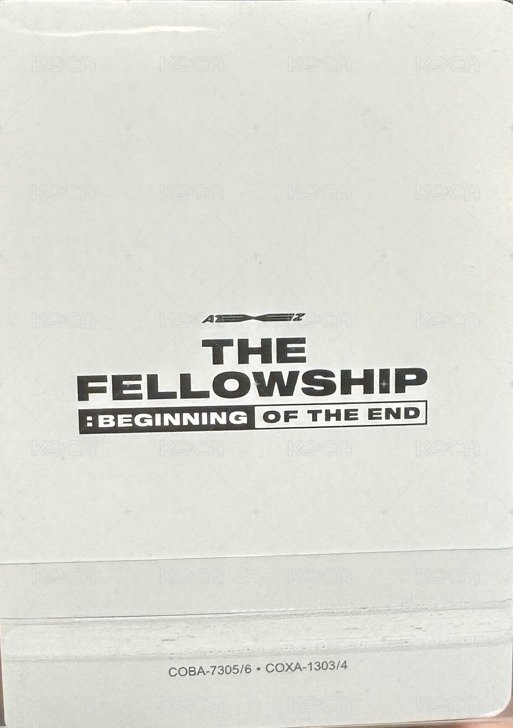 Beginning of the End 演唱會 DVD / CD 卡  背面