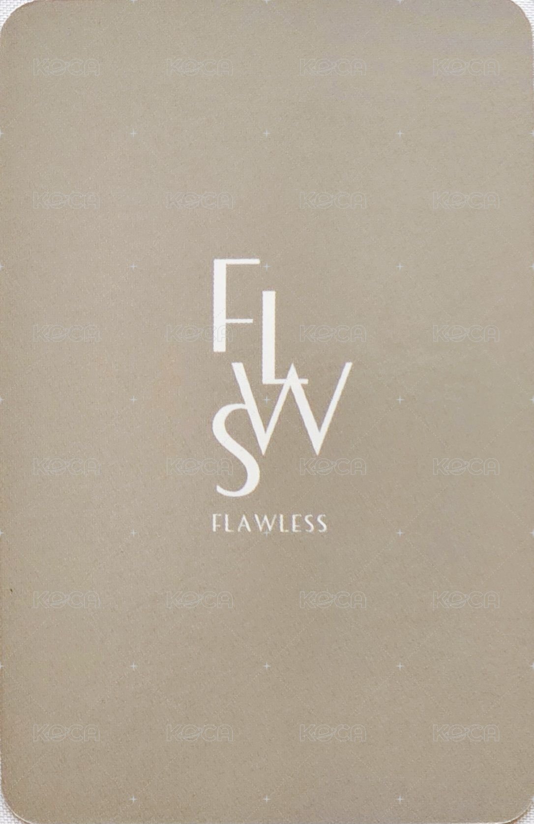 代言 代言卡 FLAWLESS 背面