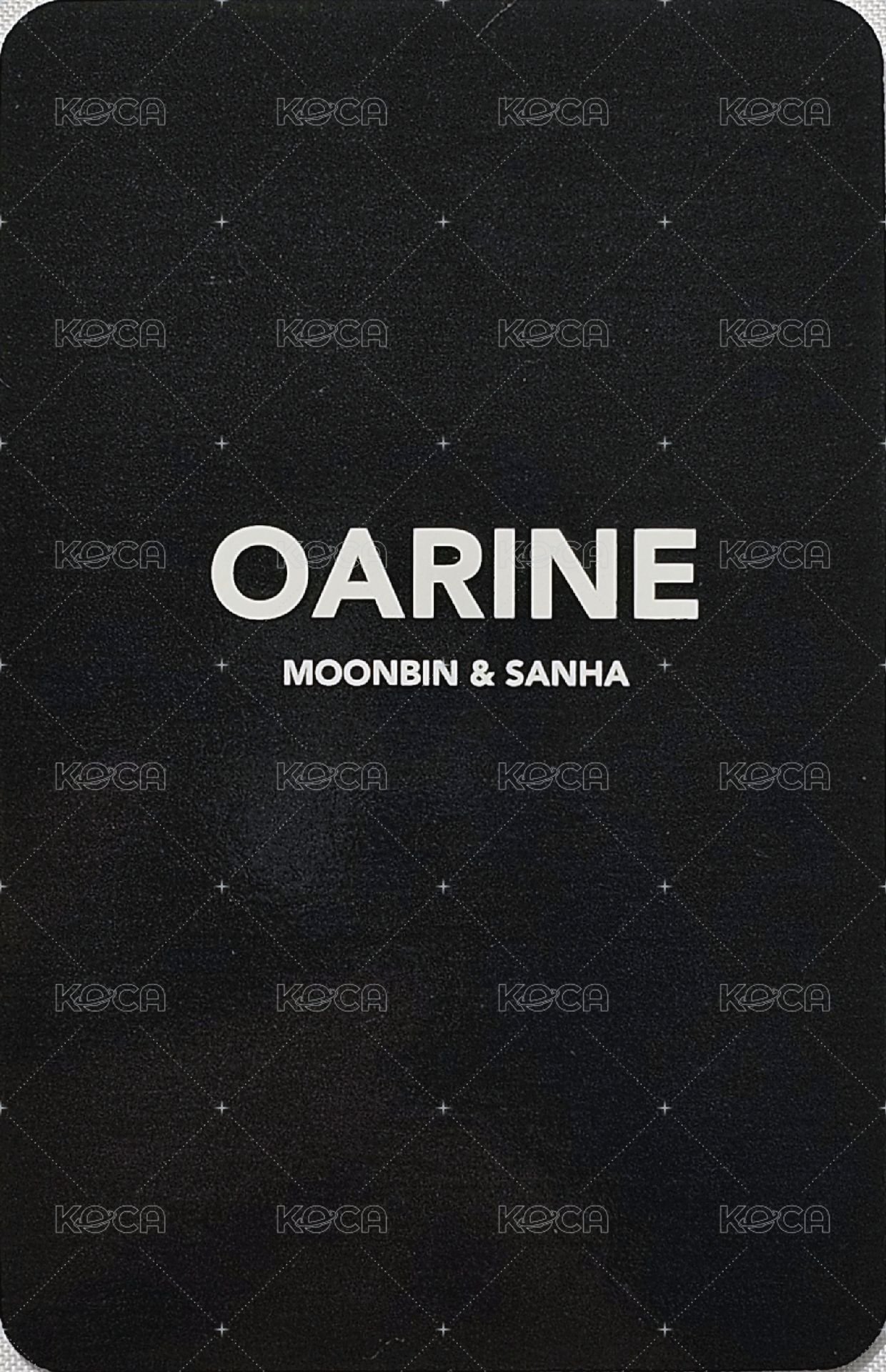 代言 代言卡 OARINE 背面