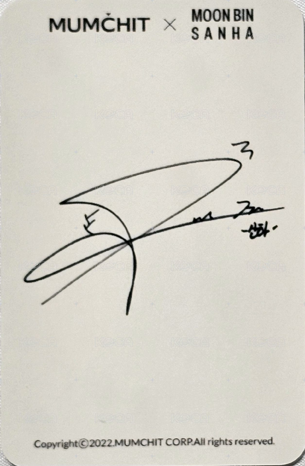 代言 代言卡 MUMCHIT 背面