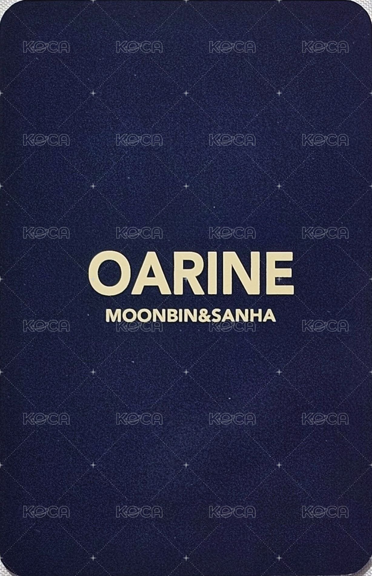 代言 代言卡 OARINE 背面