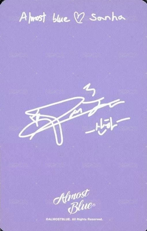 代言 代言卡 Almostblue 背面