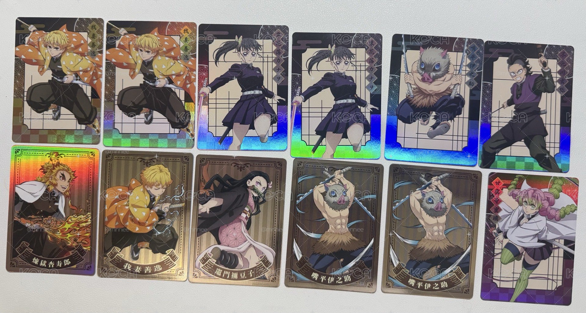 鬼滅之刃 小卡+徽章+立牌