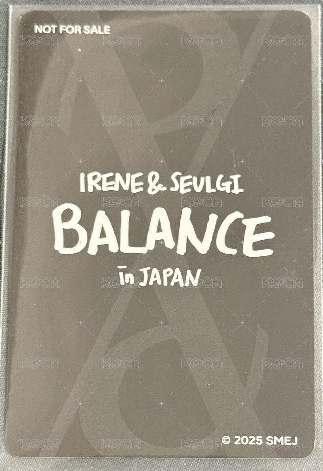 2025 Concert Tour ‘’BALANCE’’ 日場 滿額卡  背面