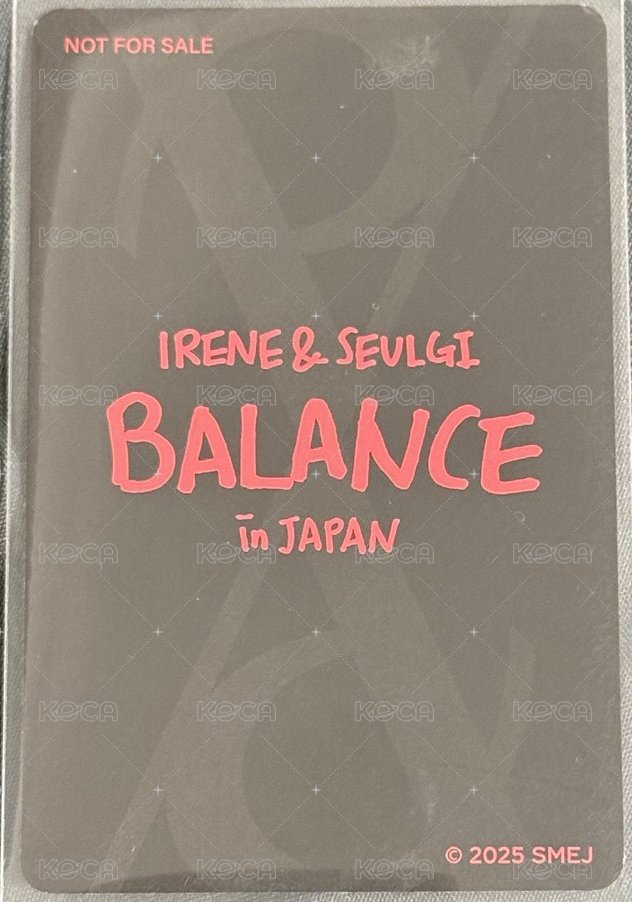 2025 Concert Tour ‘’BALANCE’’ 日場 滿額卡  背面