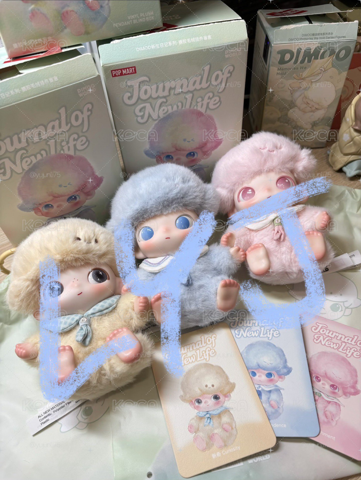 DIMOO新生日記搪膠毛絨掛件