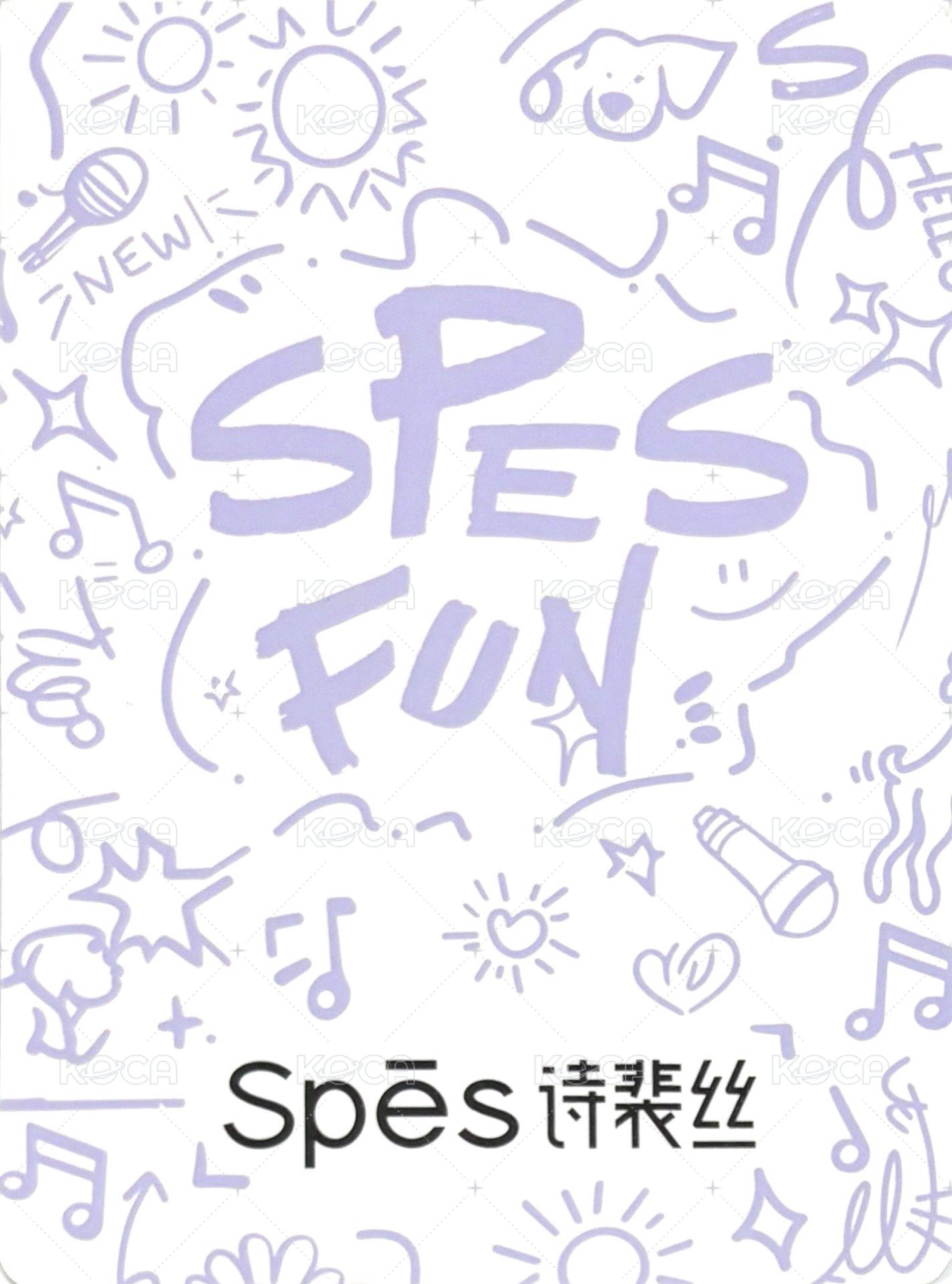 詩裴絲 代言卡 代言人限定三色小卡 紫 背面