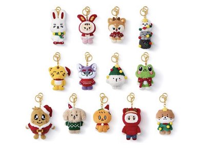 淨漢 玟奎 聖誕MINITEEN 鑰匙圈吊飾 花圈吊飾娃