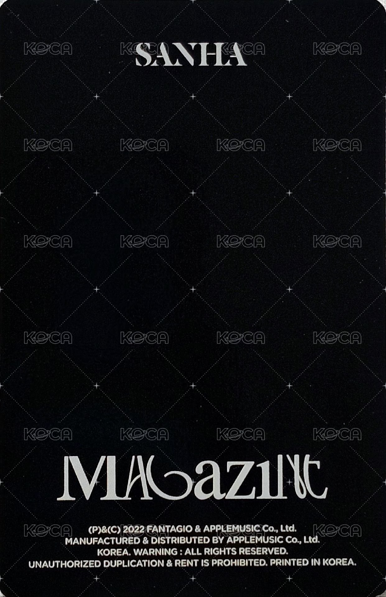 花生寫真 周邊卡 Only kit 背面