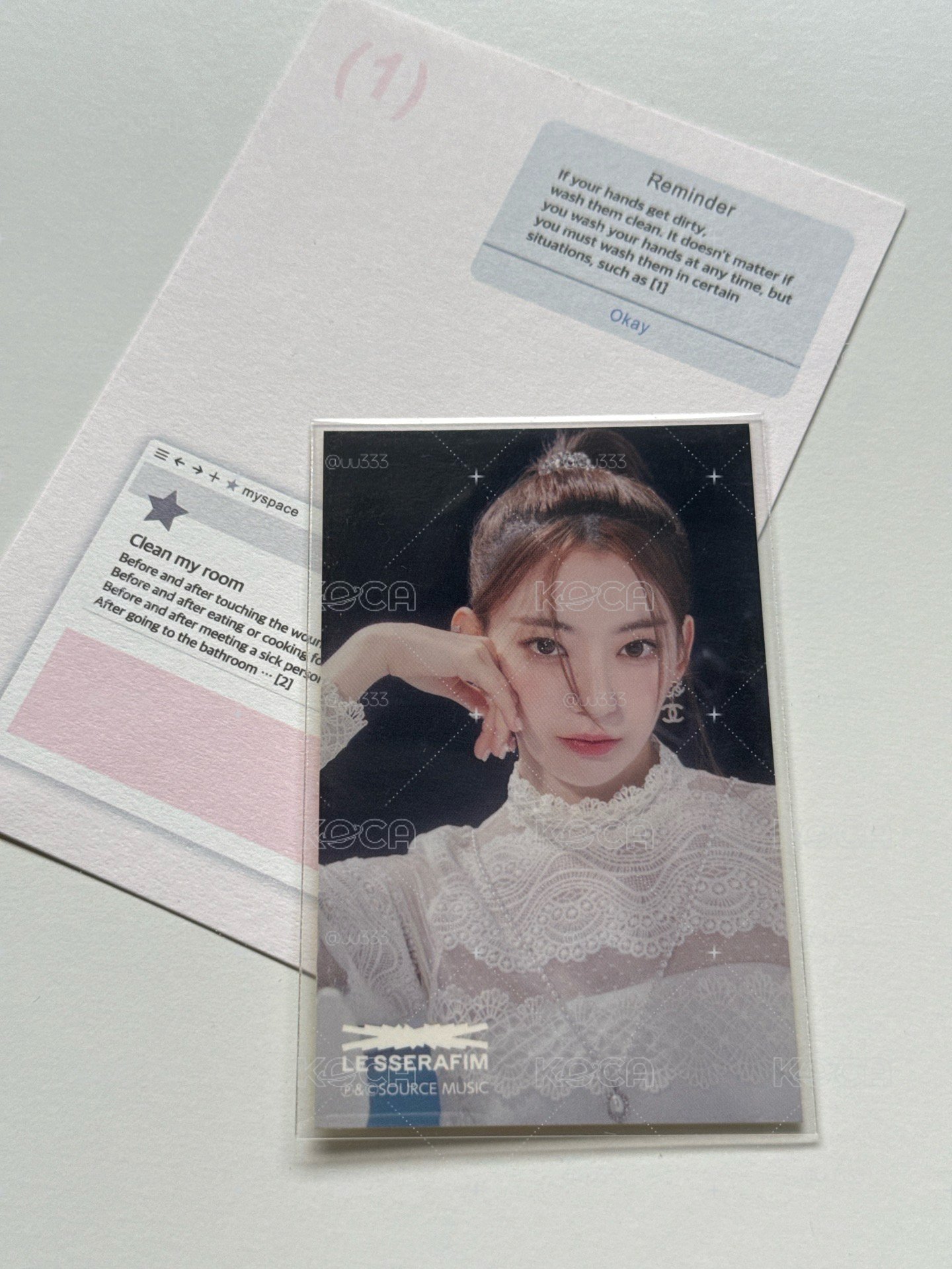 lesserafim 櫻花 貼紙特典