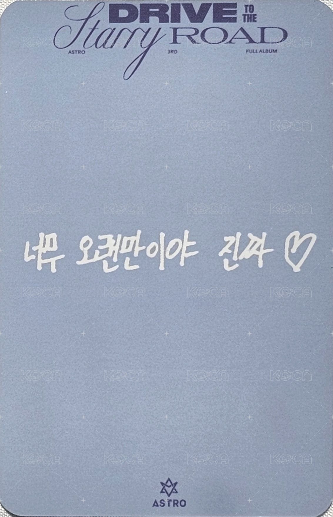 正三 打歌卡  背面