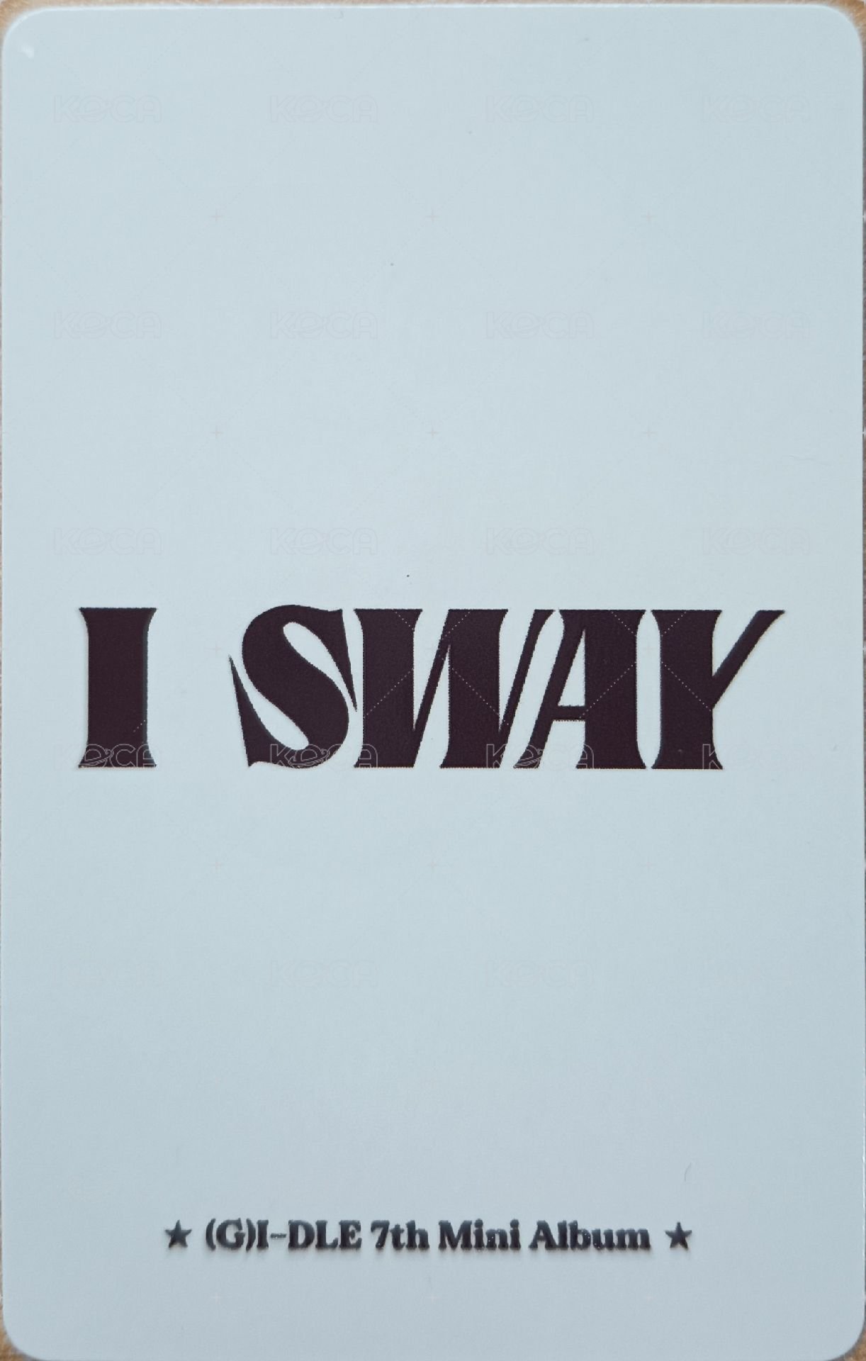 I SWAY kms 4.0 簽售卡 小鹿琦 背面