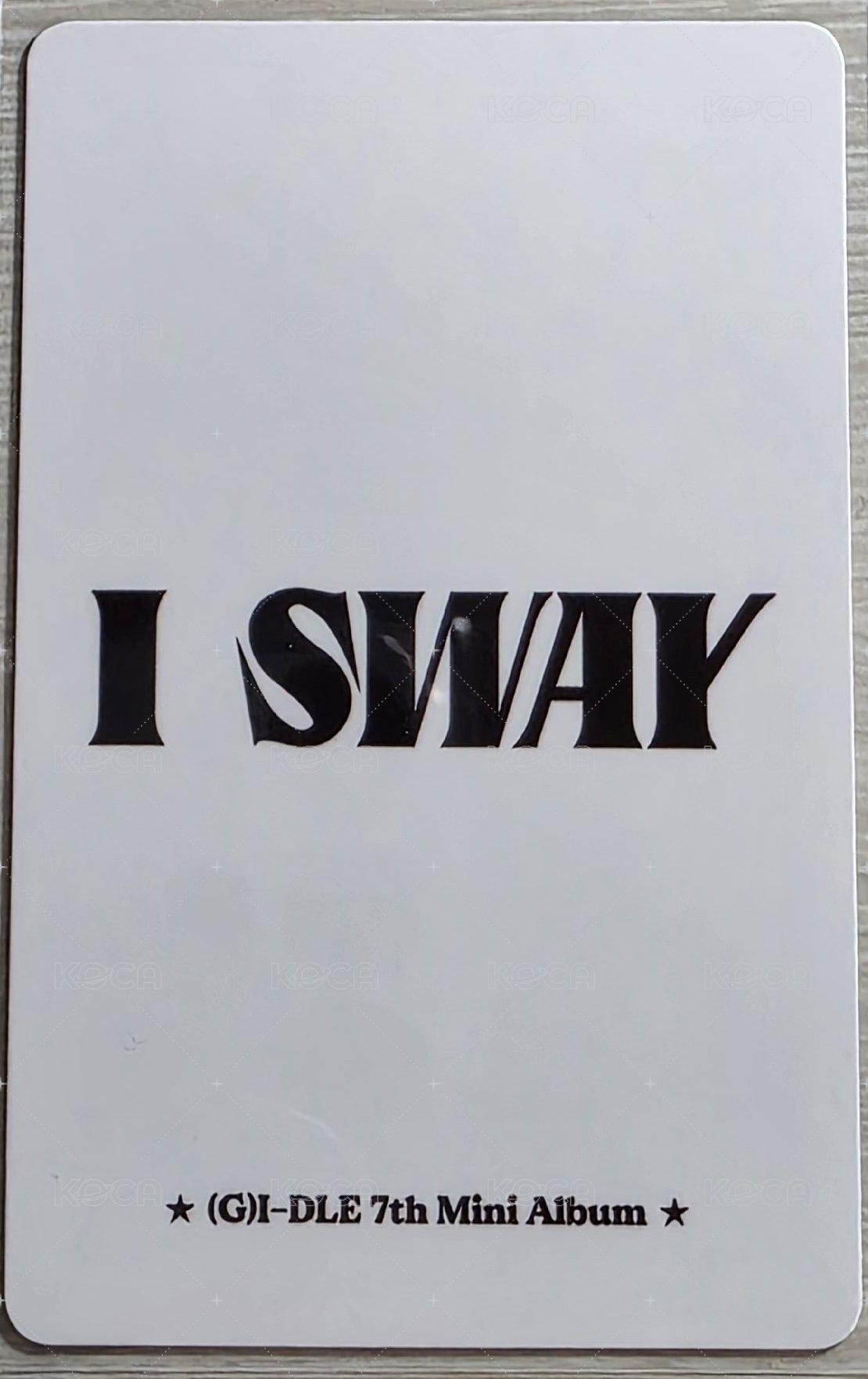 I SWAY kms 4.0線上簽售 簽售卡  背面