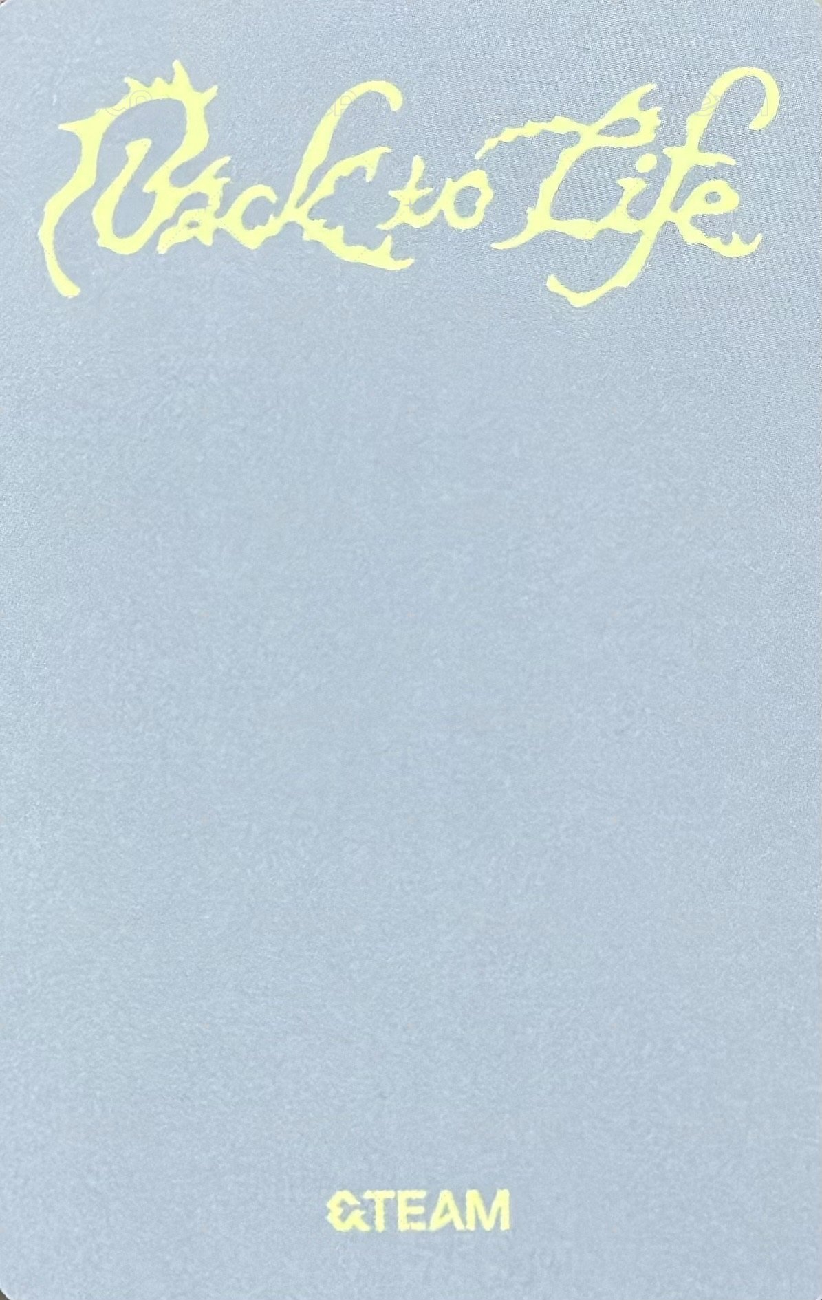 BTL bn Kpop Nara US/EU區 特典卡   背面