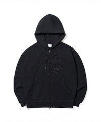 1993STUDIO 冬季 刺繡 外套 深黑色