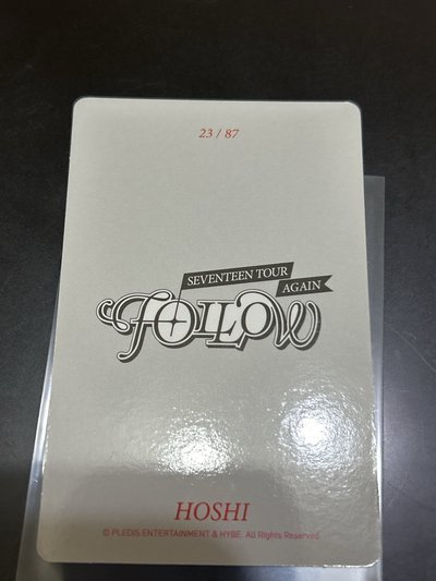 Hoshi FOLLOW AGAIN 隨機卡 