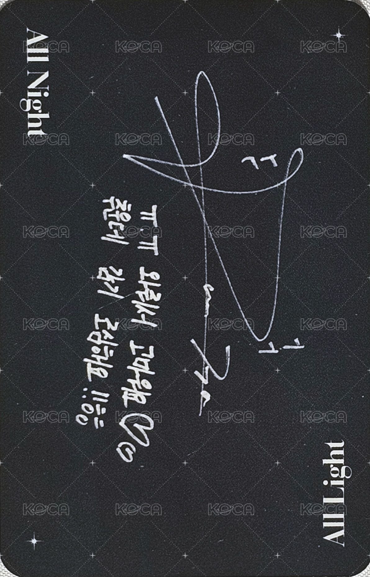 正一 打歌卡  背面