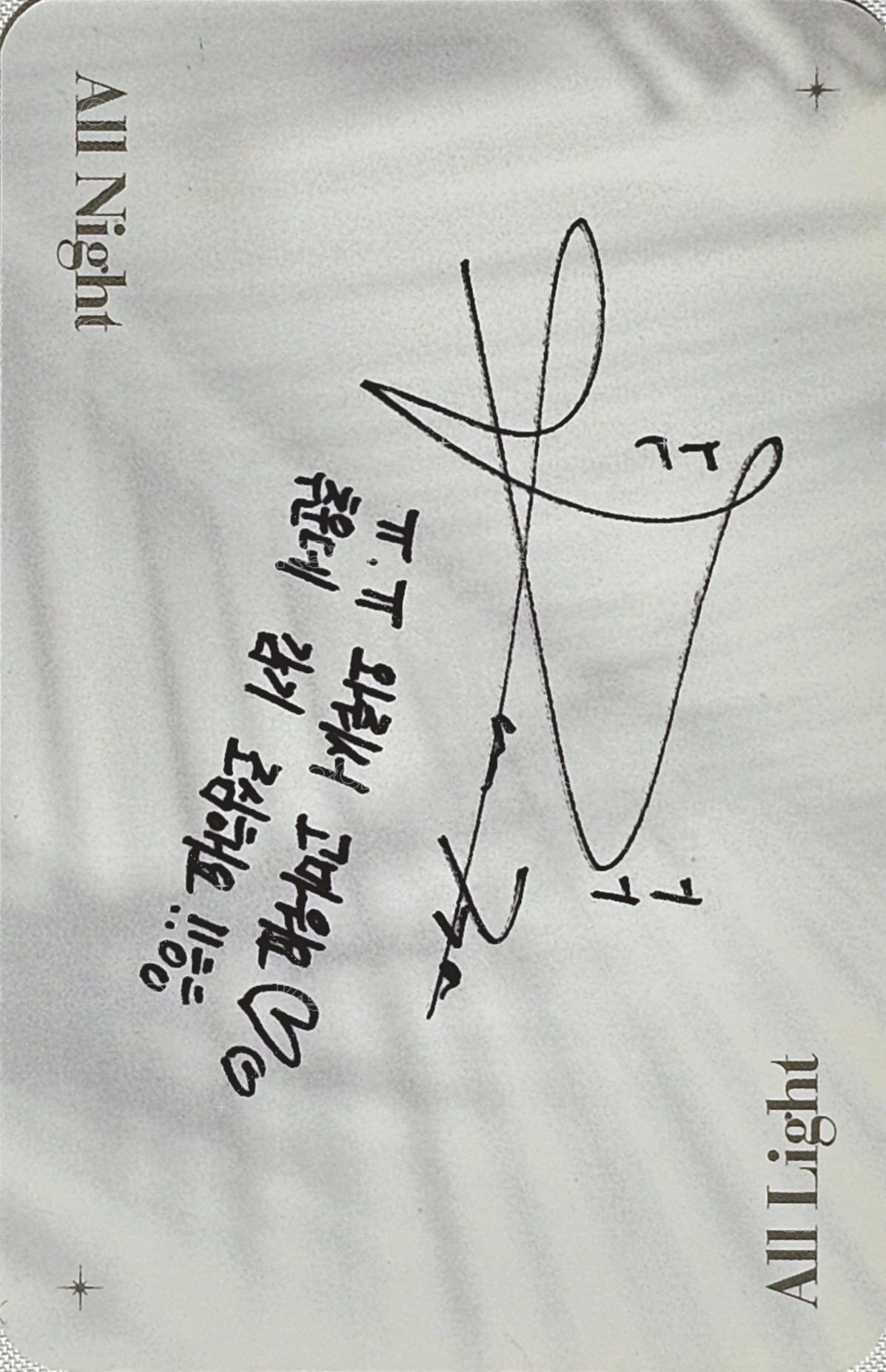 正一 打歌卡  背面