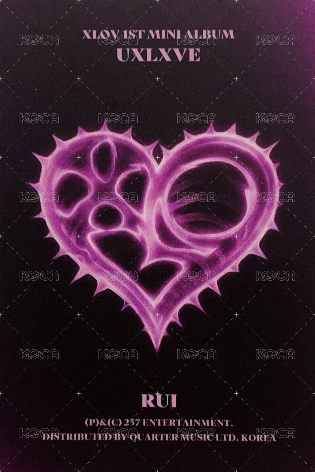 UXLXVE O ver. 專輯卡  背面