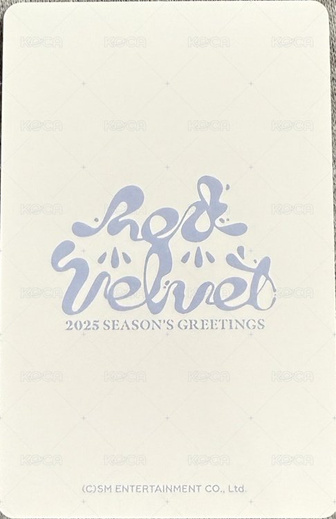 2025年曆 sm 特典卡  背面