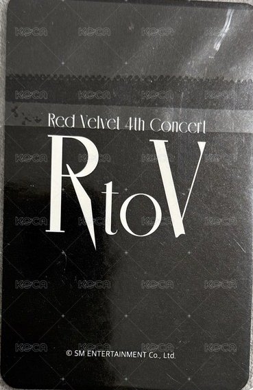 R to V yes24 幸運卡  背面