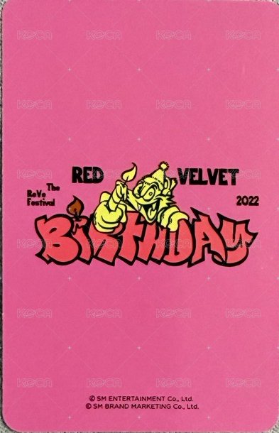 Birthday sm 特典卡  背面