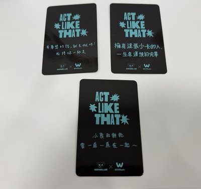 ACT LIKE THAT 微樂客 1.0 線下 台中 簽售卡 OH! ver.