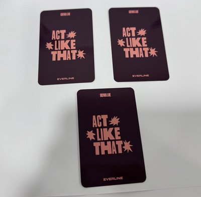 ACT LIKE THAT el 6.0 線下 簽售卡  ver.