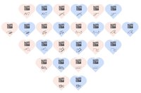 25‘克拉島 彩帶 愛心紙花