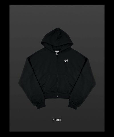 Jennie zen Cropped Zip-up Hoodie