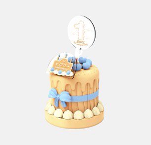 1週年蛋糕蠟燭（無小卡）