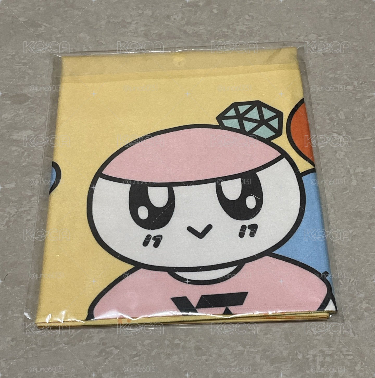 蹦蹦 黃色運動毛巾 
