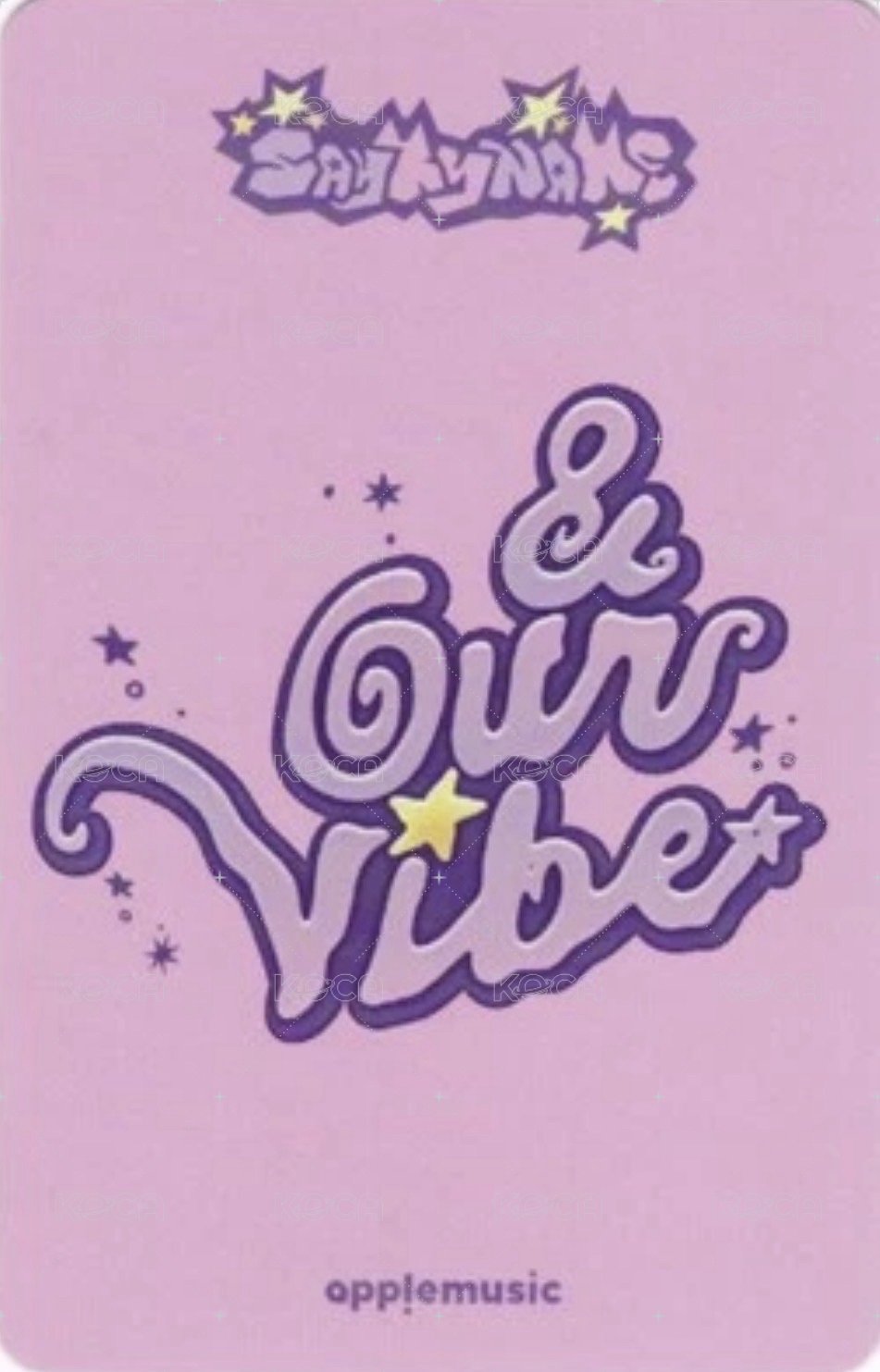 &Our Vibe am 特典卡  背面