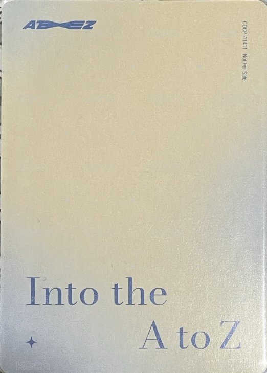 Into the A to Z 通常盤 專輯卡  背面
