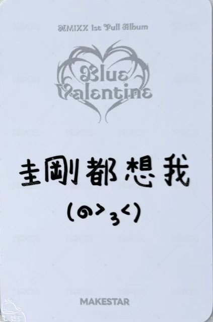 正規一 ms 台北 16.0 簽售卡 寫下你的願望 ver. 背面