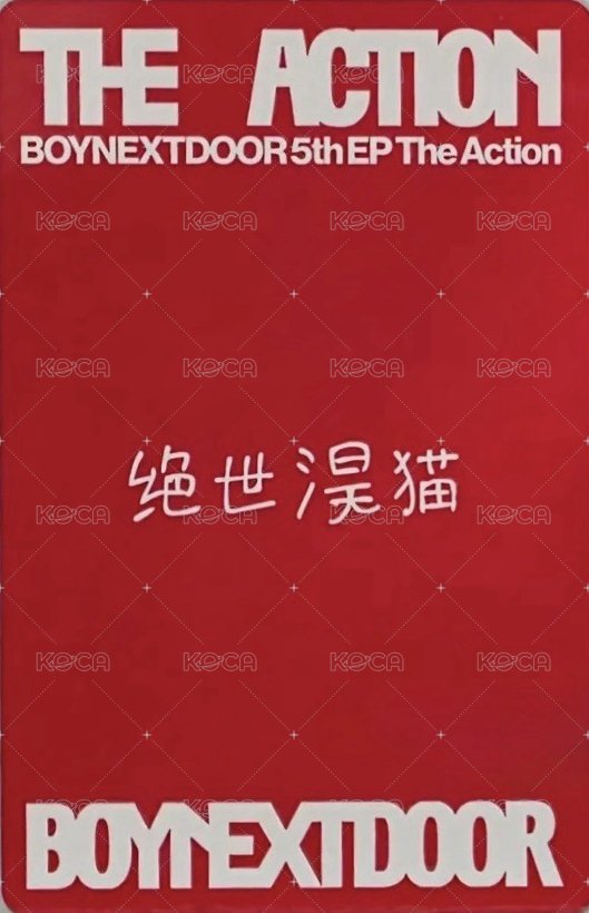 The Action yzy 預售 1.0 特典卡  背面