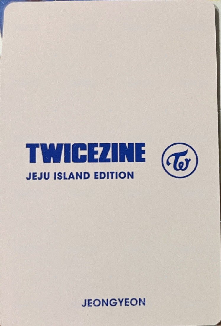 TWICEZINE 濟州島 周邊卡  背面