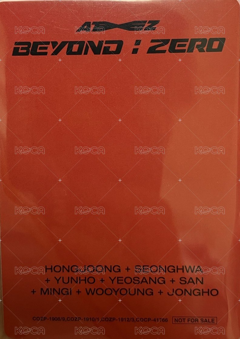 Beyond Zero 專輯卡 WHITE 背面