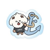 栗嘻笑嘻嘻抱船錨