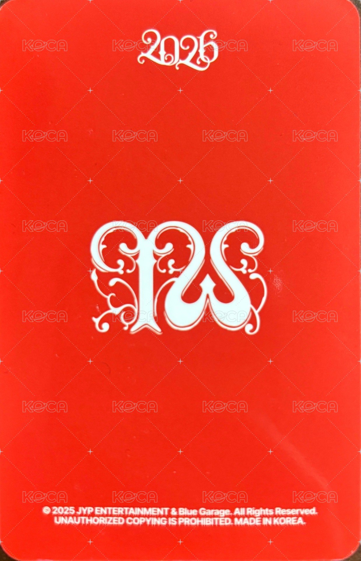 2026 韓國年曆 年曆卡  背面