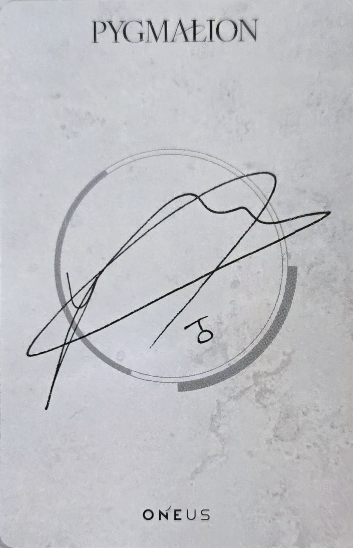 PYGMALION 專輯卡  背面