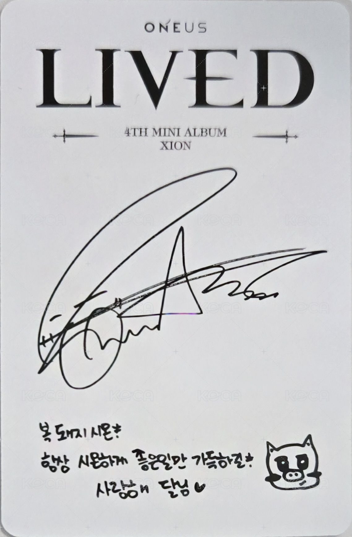 LIVED 專輯卡  背面